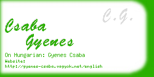 csaba gyenes business card